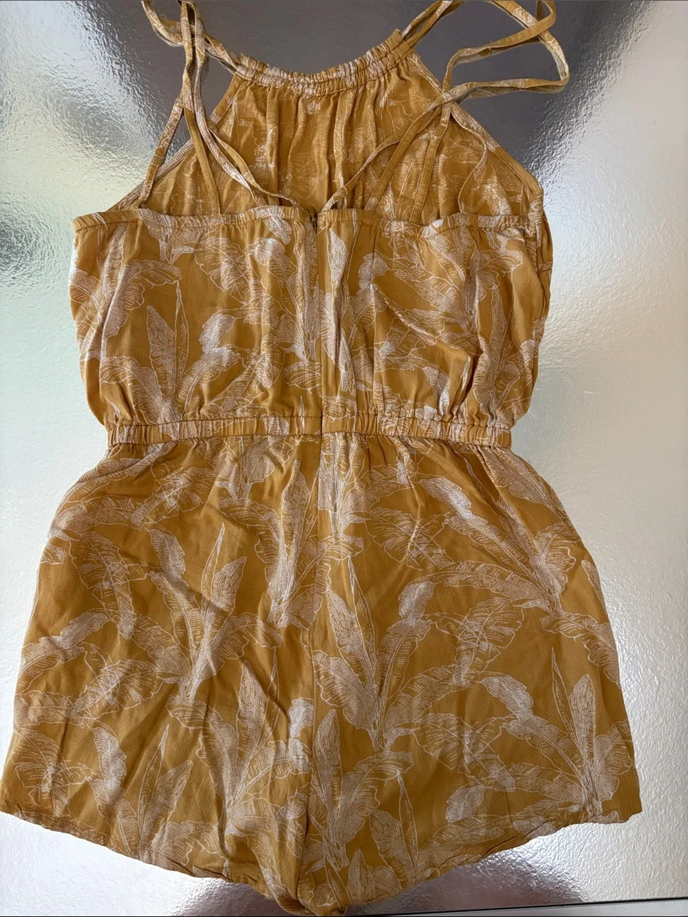 Bundle- Yellow RVCA Romper and Black Old Navy Overall Jean Skirt